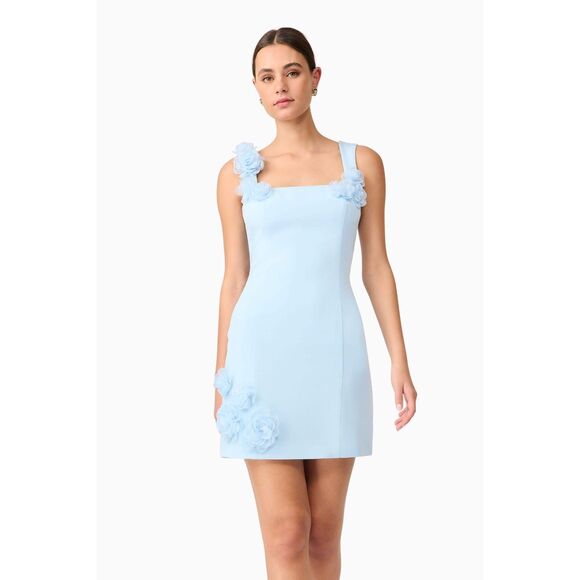 Elliatt Trompe 3D Mini Dress Blue Dinner cocktail Party Wedding size XXL NWT - Picture 1 of 7